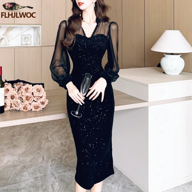 Wrap Dress Work - New Year French Design Party Dress