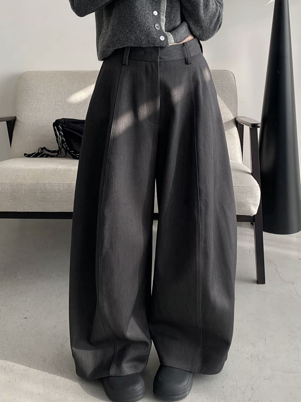 Tailored Trouser Wide - Loose Casual Wide Leg Pants Autumn