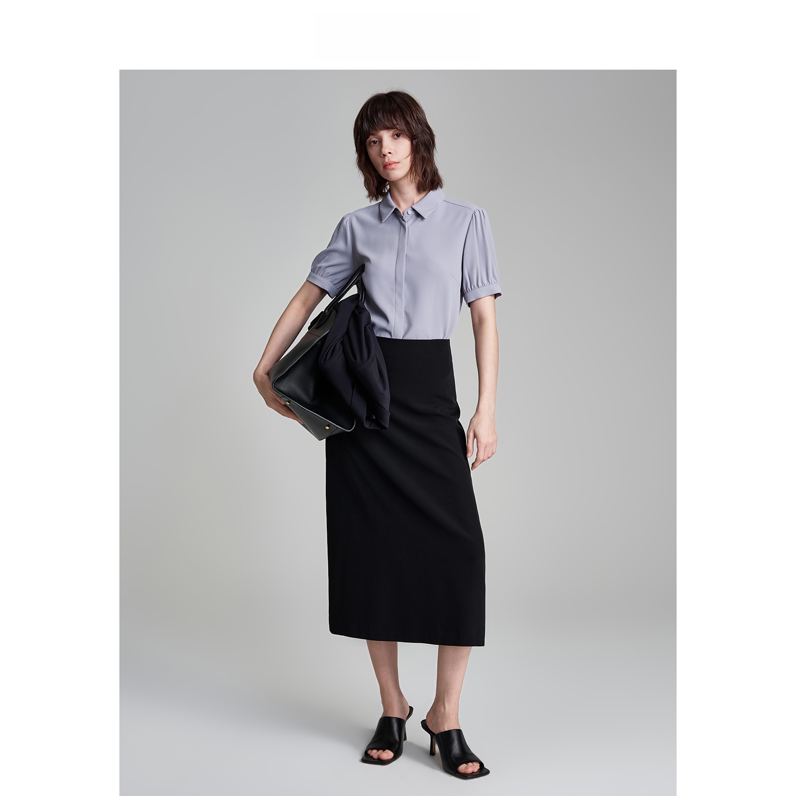 Women Formal Wear Designers - LeLenth Casual Short Sleeve Chiffon Shirt
