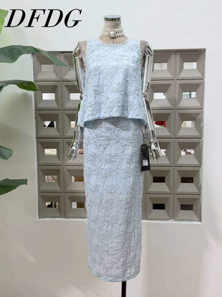 Pencil Skirt Midi - DFDG Women 2026 Spring Summer Lace
