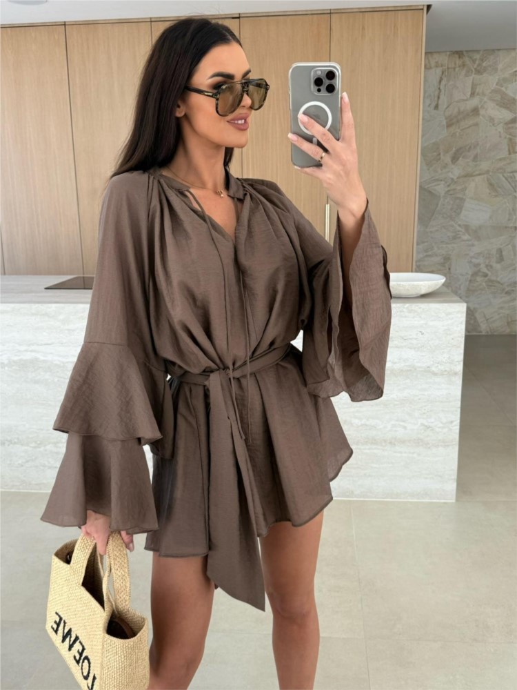 Wrap Dress Work - 2025 Spring Summer Elegant Ruffle Loose