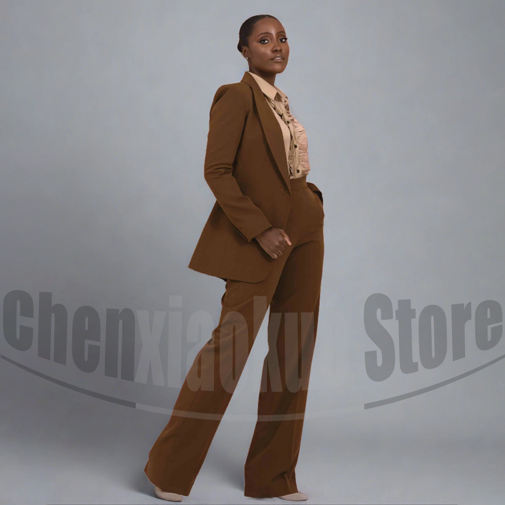 Women Formal Wear For Meeting - Elegant Ladies Solid Formal Suit 2