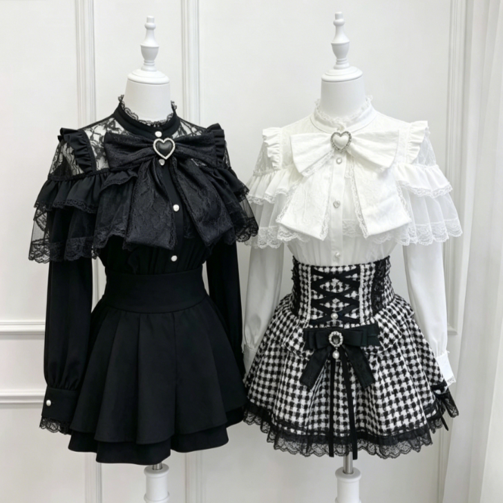 Women Formal Wear Shirts - Kawaii Japanese Lolita Blouse Women Harajuku