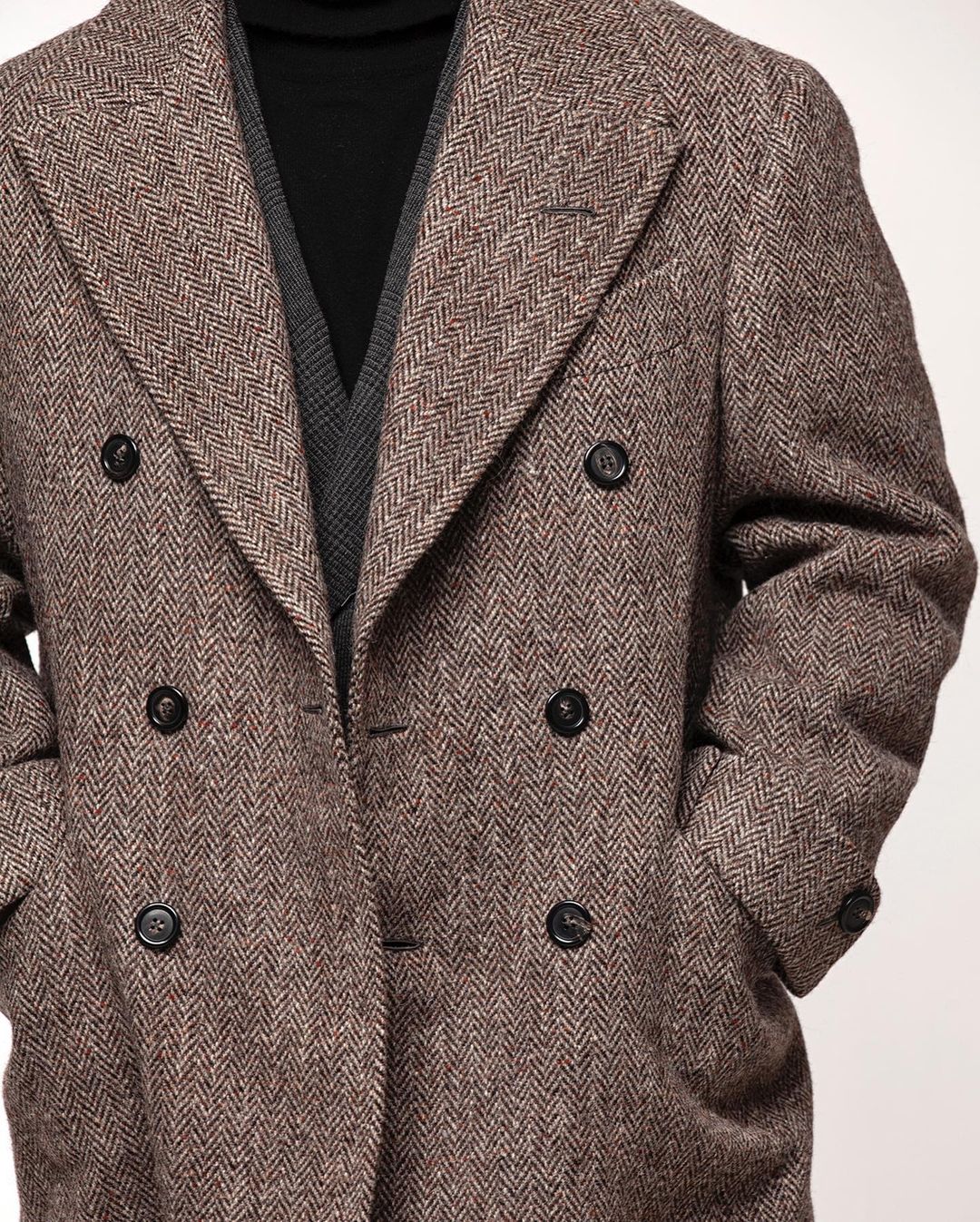 Herringbone Men Short Coat Ove - Tailored Coat Wool incelemesi ve fiyatı