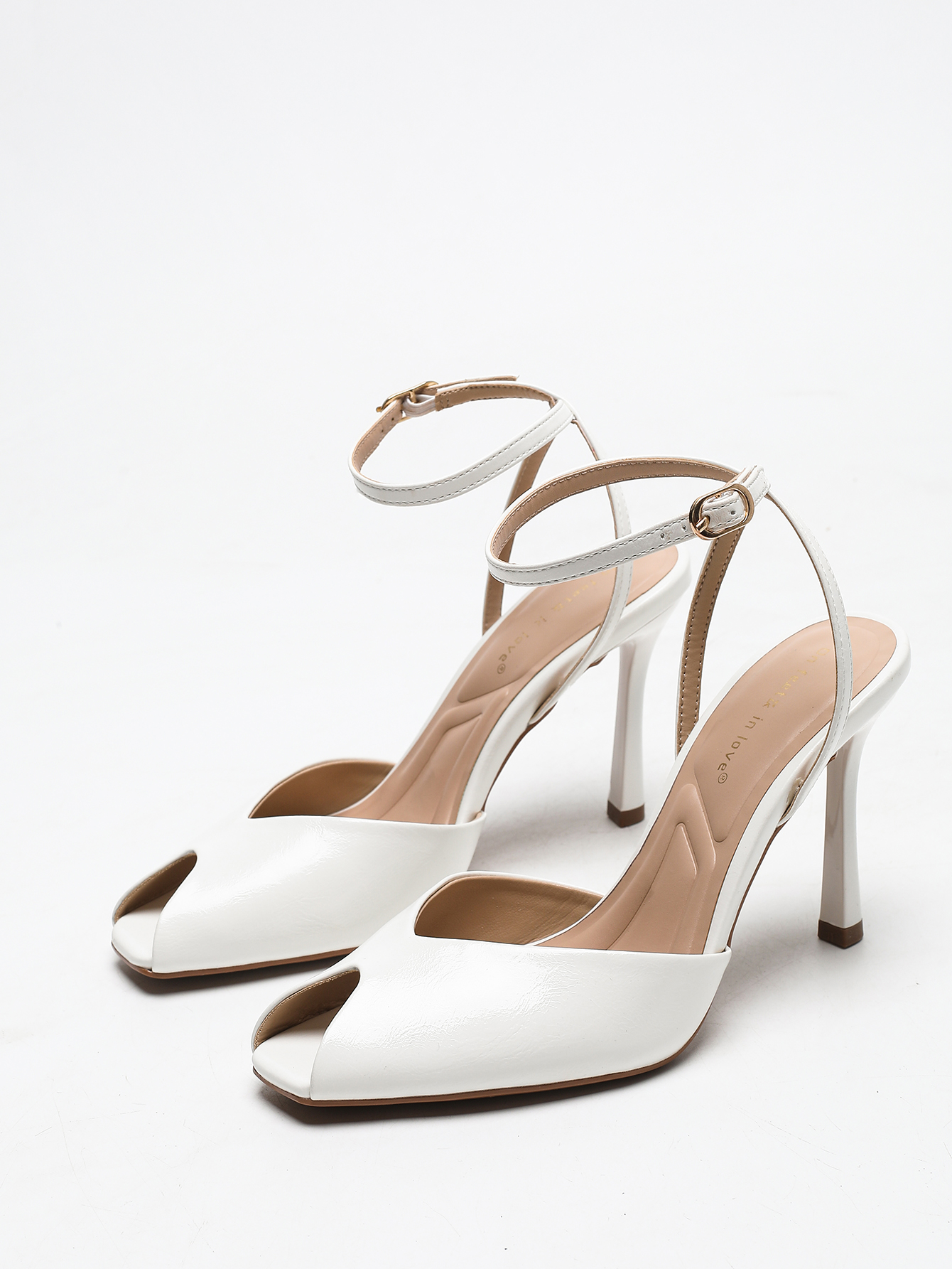 Chic Square-Toe Leather Peep-T - Women'S Work Fashion incelemesi ve fiyatı