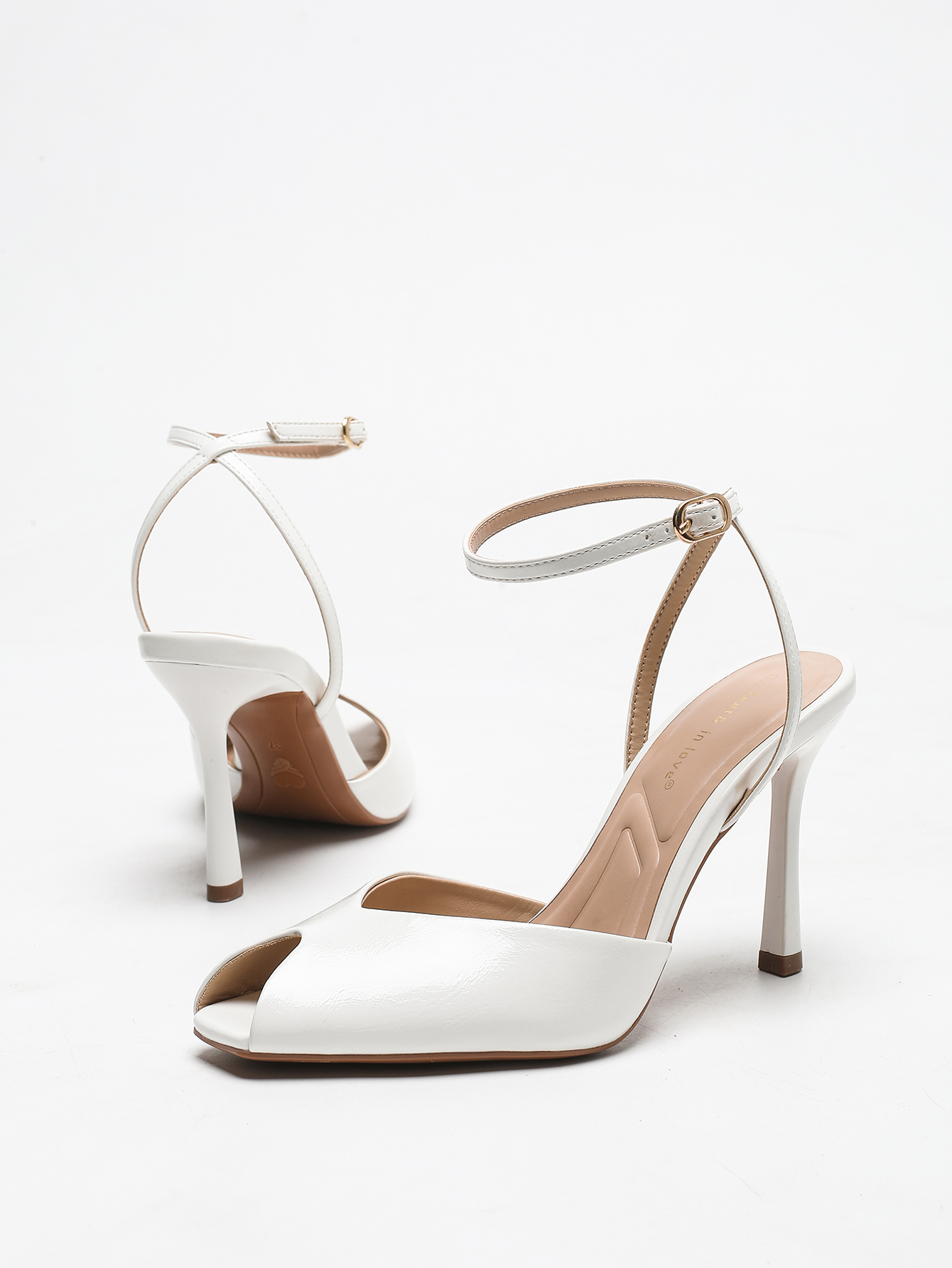 Chic Square-Toe Leather Peep-T - Women'S Work Fashion incelemesi ve fiyatı