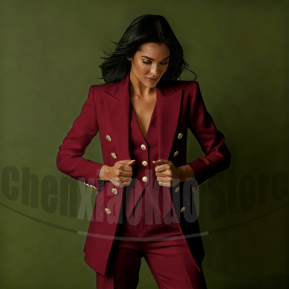Women's Double Breasted Three  - Women'S Formal Wear Suits incelemesi ve fiyatı