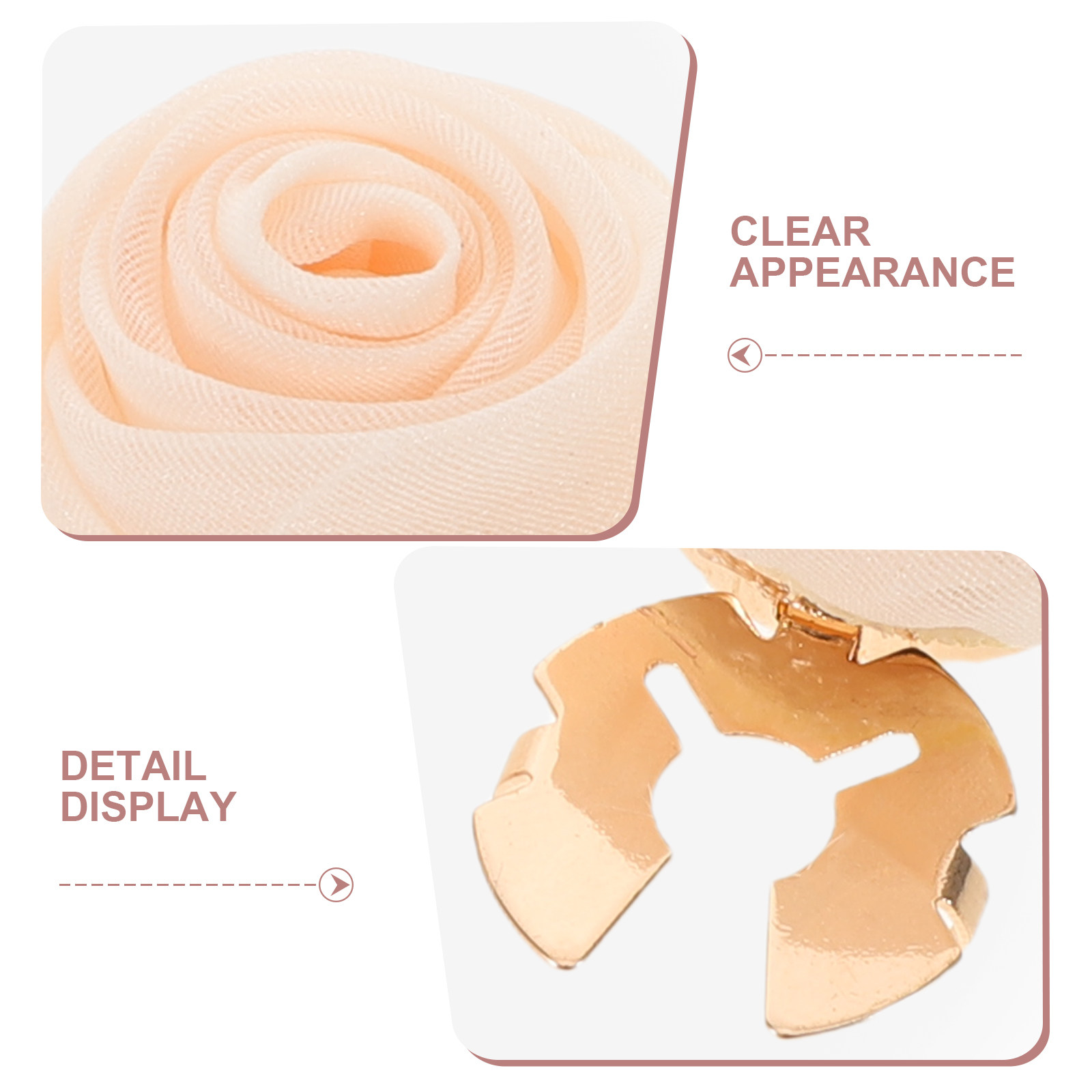 2Pcs Elegant Rose Button Cover - Women Formal Wear For Meeting incelemesi ve fiyatı