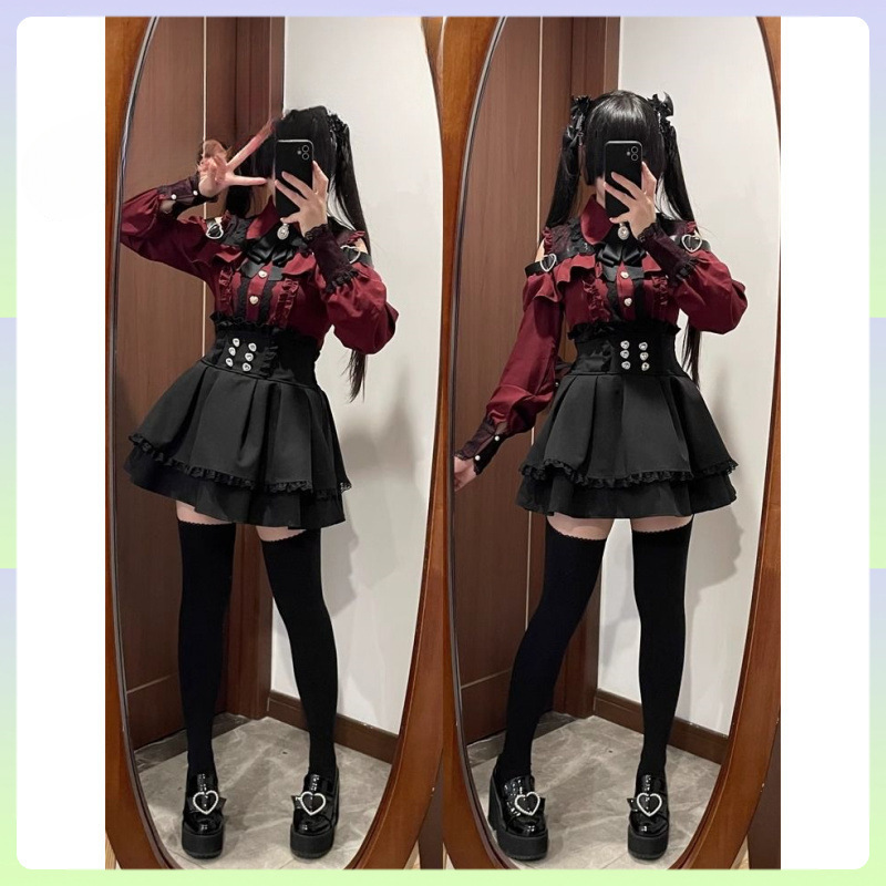 Jirai Kei Cosplay Gothic Lolit - Pencil Skirt Midi incelemesi ve fiyatı