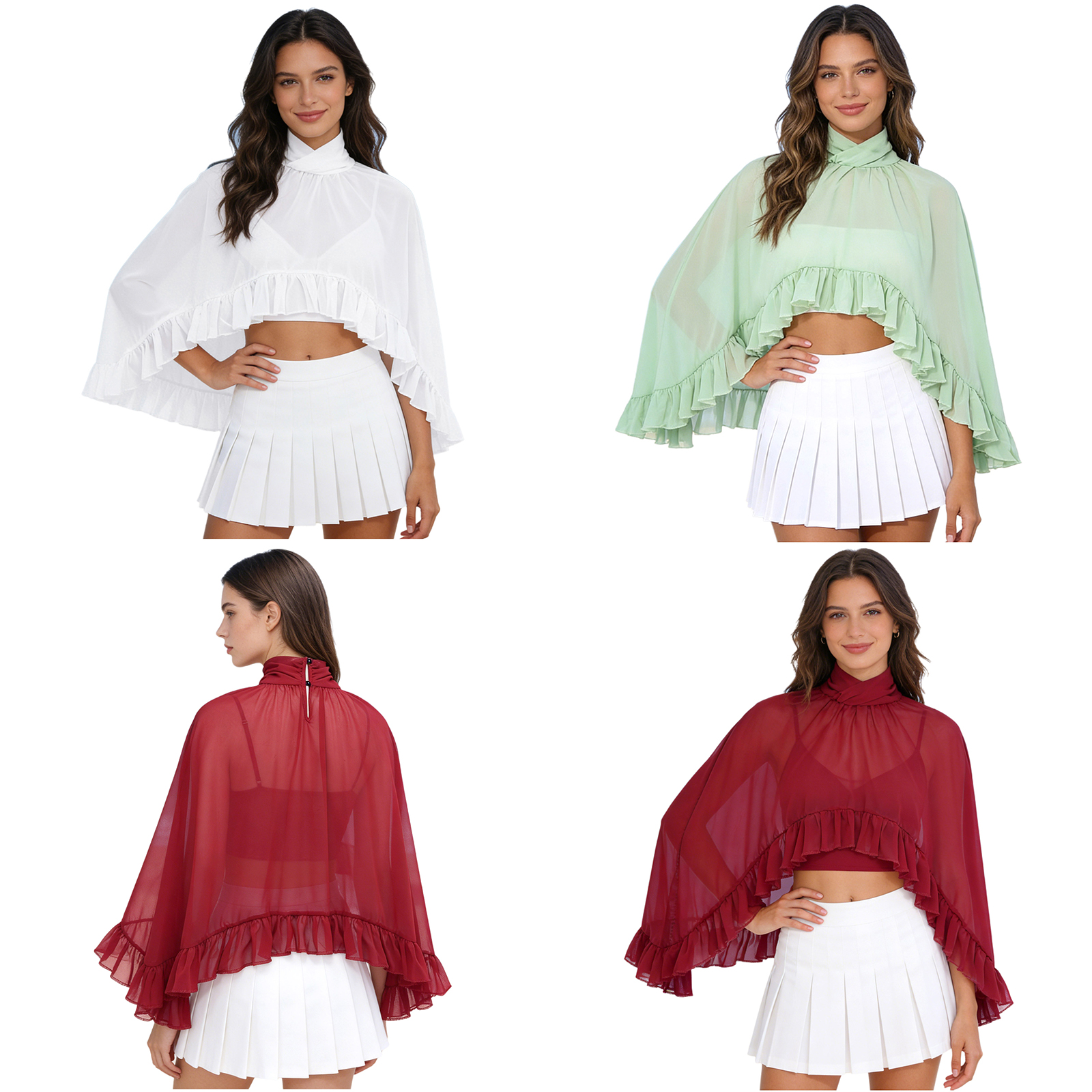 Women Chiffon Shawl Blouse Hig - Women Formal Wear Types incelemesi ve fiyatı