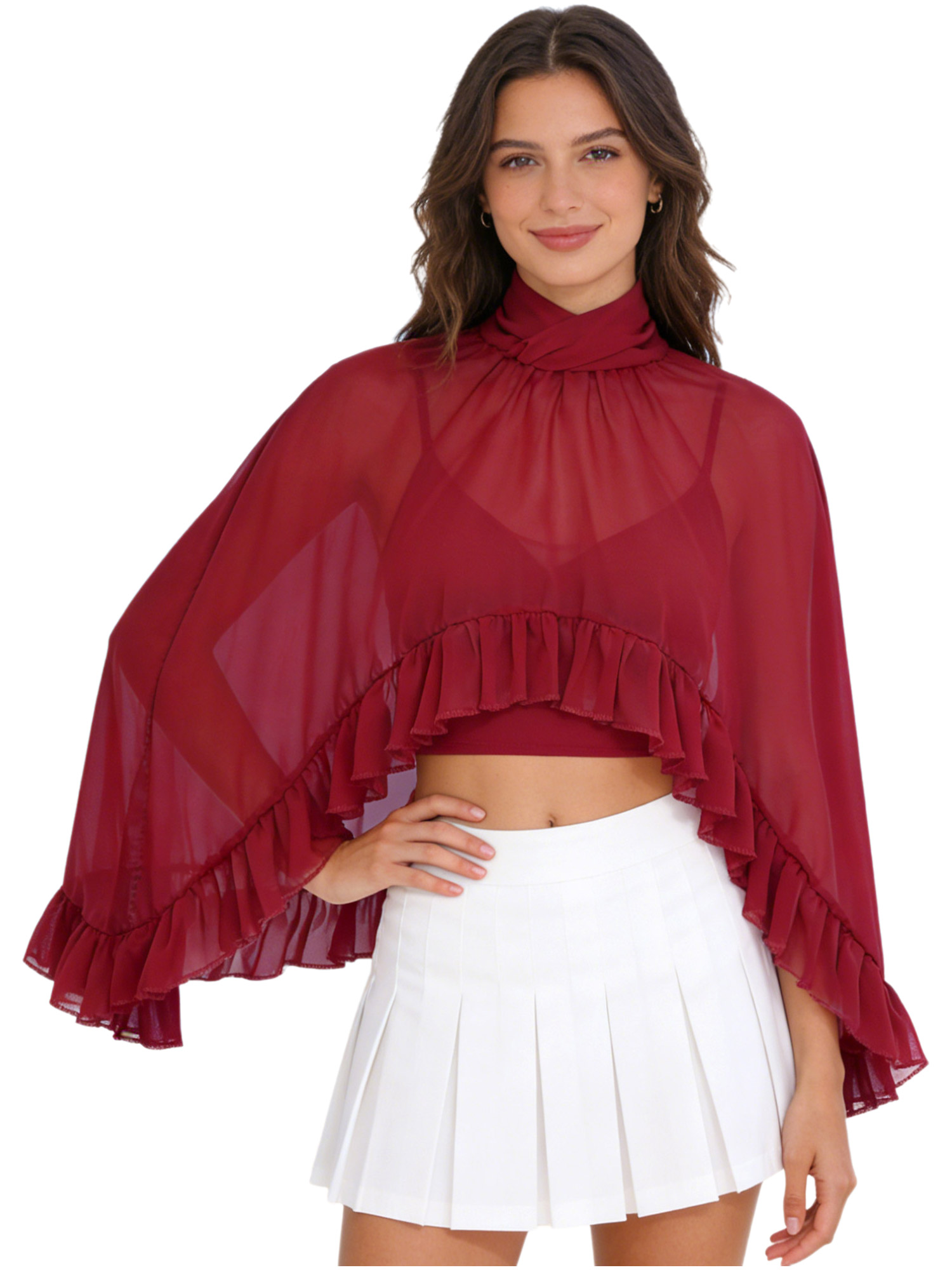 Women Chiffon Shawl Blouse Hig - Women Formal Wear Types incelemesi ve fiyatı