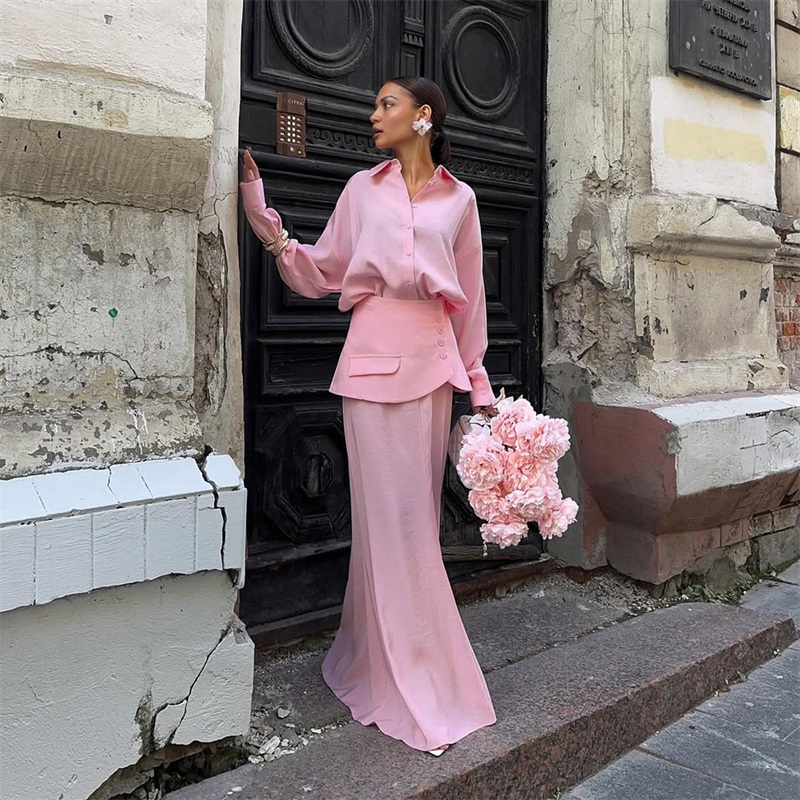 Autumn Pink Black Women Suit S - Women Formal Wear Shirts incelemesi ve fiyatı