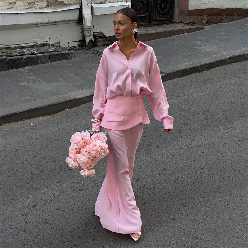 Autumn Pink Black Women Suit S - Women Formal Wear Shirts incelemesi ve fiyatı