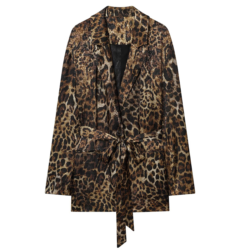HXAO Leopard Pants Sets 2 Piec - Blazer Set Women Formal incelemesi ve fiyatı