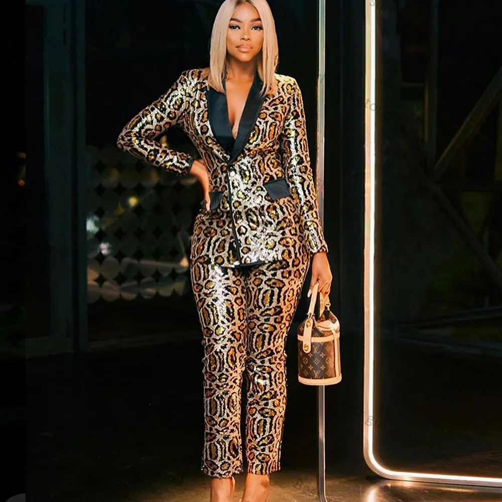 Leopard Printed 2 Piece Women  - Tailored Trouser Wide incelemesi ve fiyatı