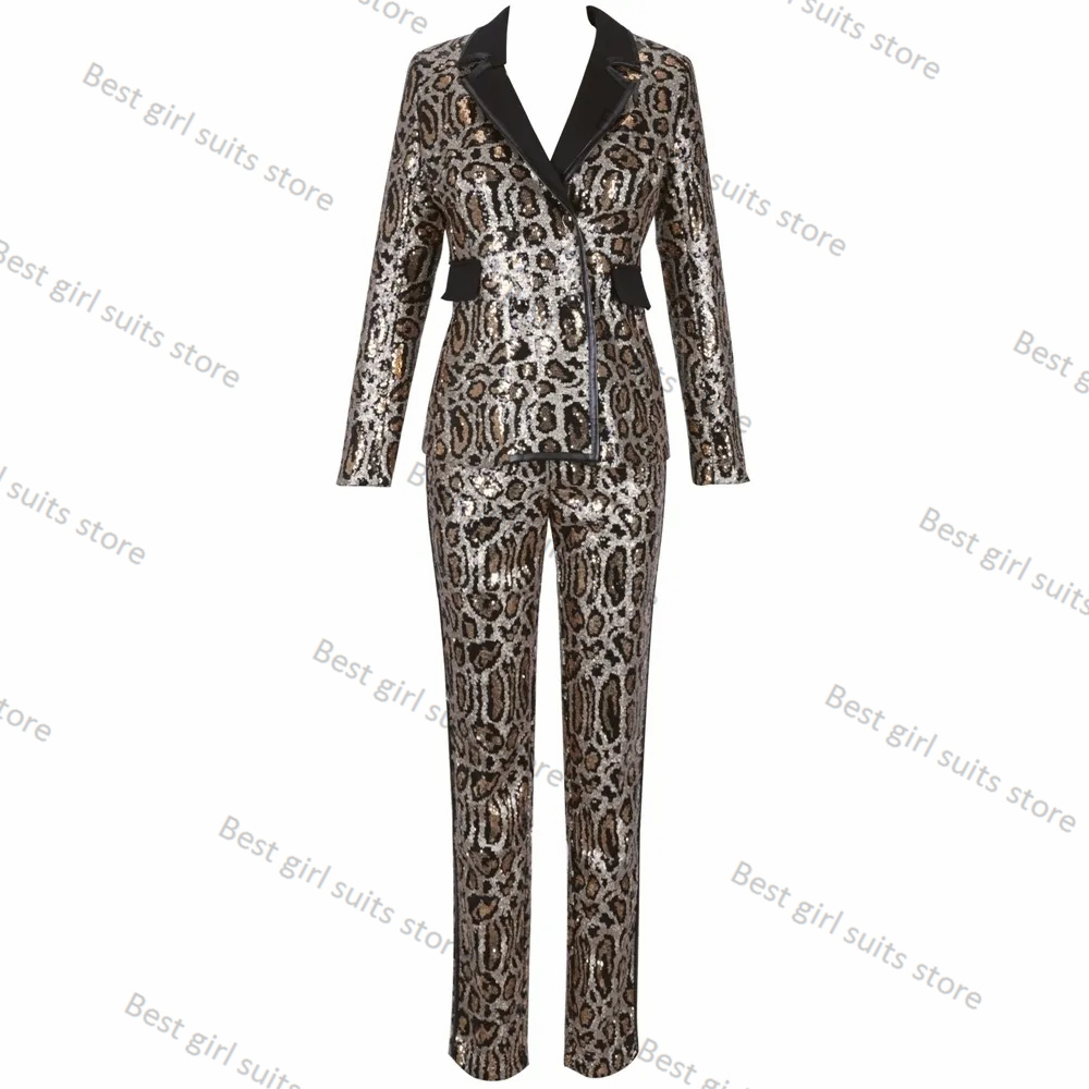 Leopard Printed 2 Piece Women  - Tailored Trouser Wide incelemesi ve fiyatı