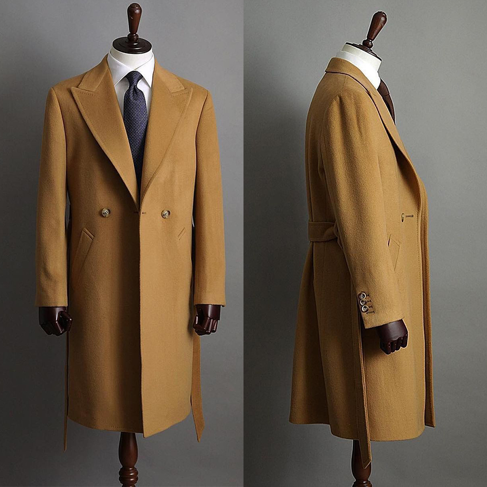 Men Overcoat Light Tan Men Sui - Tailored Coat Wool incelemesi ve fiyatı