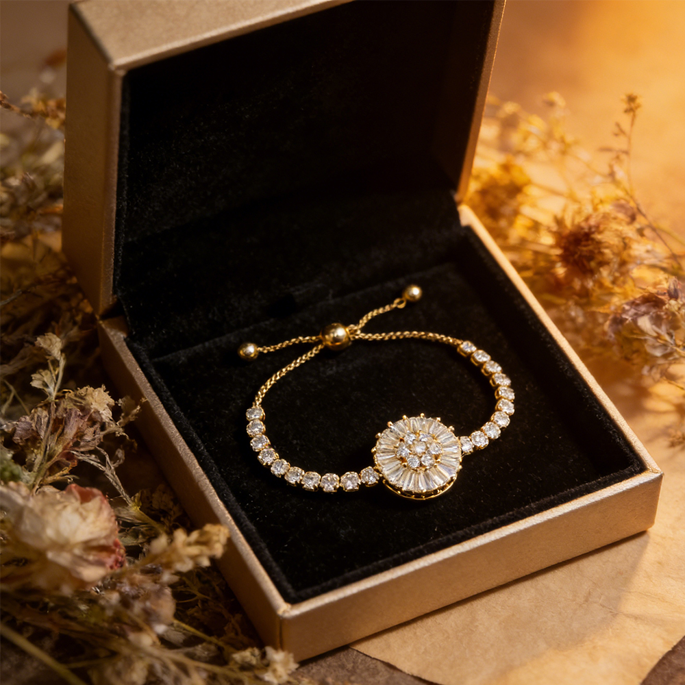 Rotating Sunflower Charm Brace - Women Formal Wear For Meeting incelemesi ve fiyatı