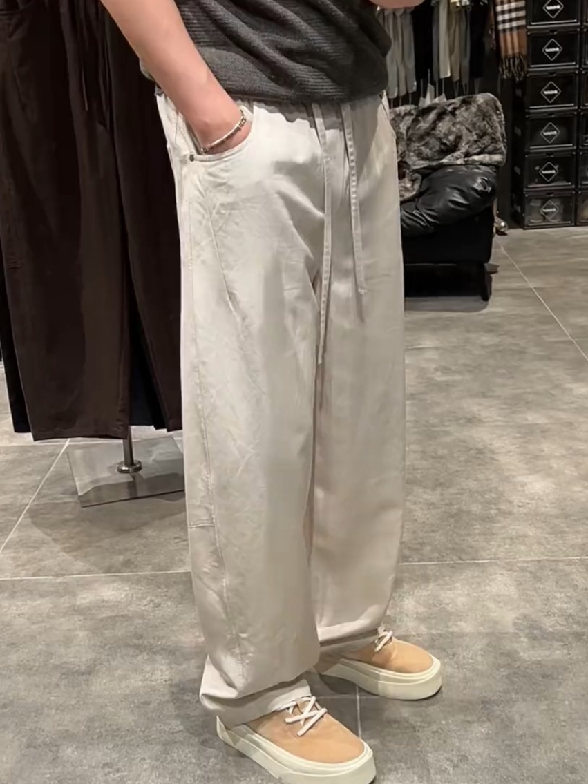 Men's Summer Casual Pants Silk - Tailored Trouser Wide incelemesi ve fiyatı