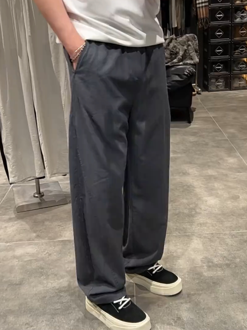 Men's Summer Casual Pants Silk - Tailored Trouser Wide incelemesi ve fiyatı