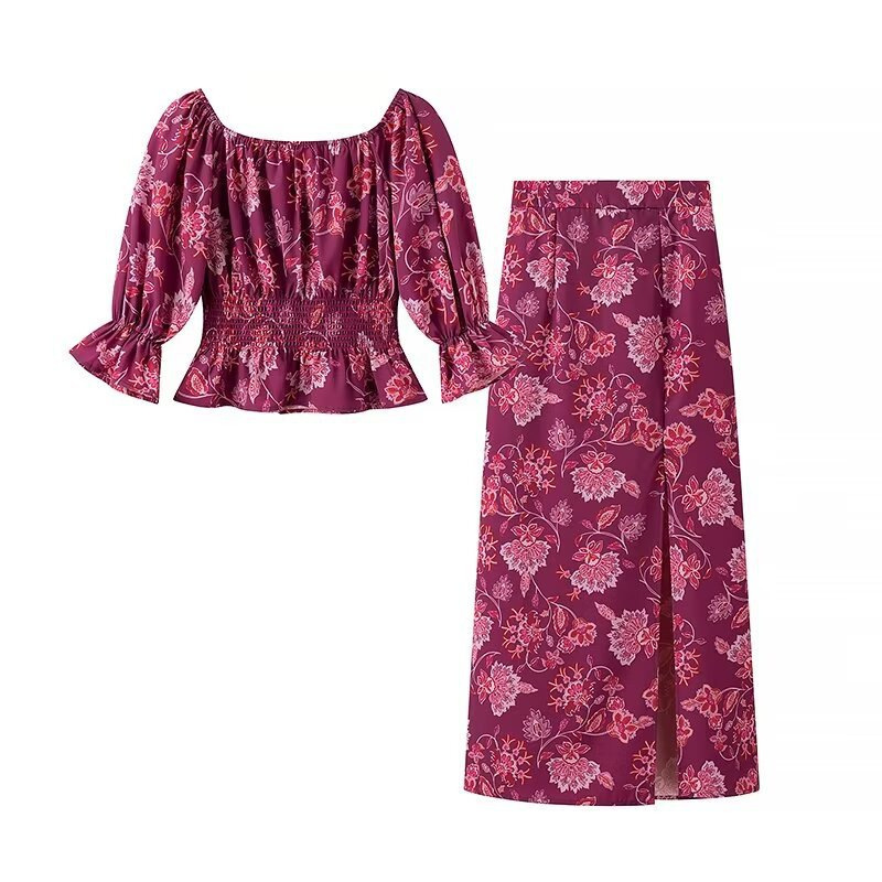Women's Fashion Printed Off-Sh - Pencil Skirt Midi incelemesi ve fiyatı