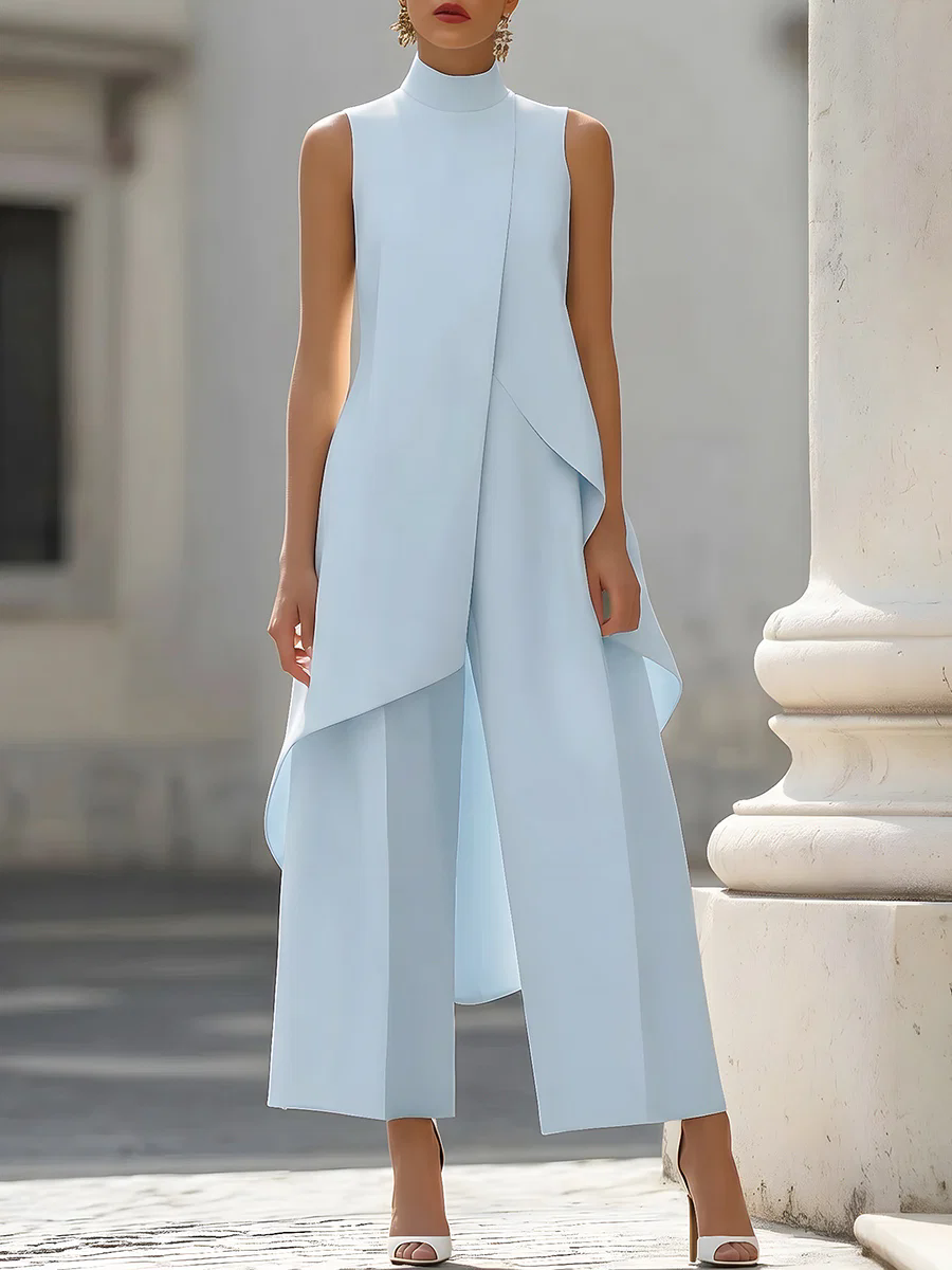 Sleeveless High Neck Asymmetri - Women'S Formal Wear For A Wedding incelemesi ve fiyatı