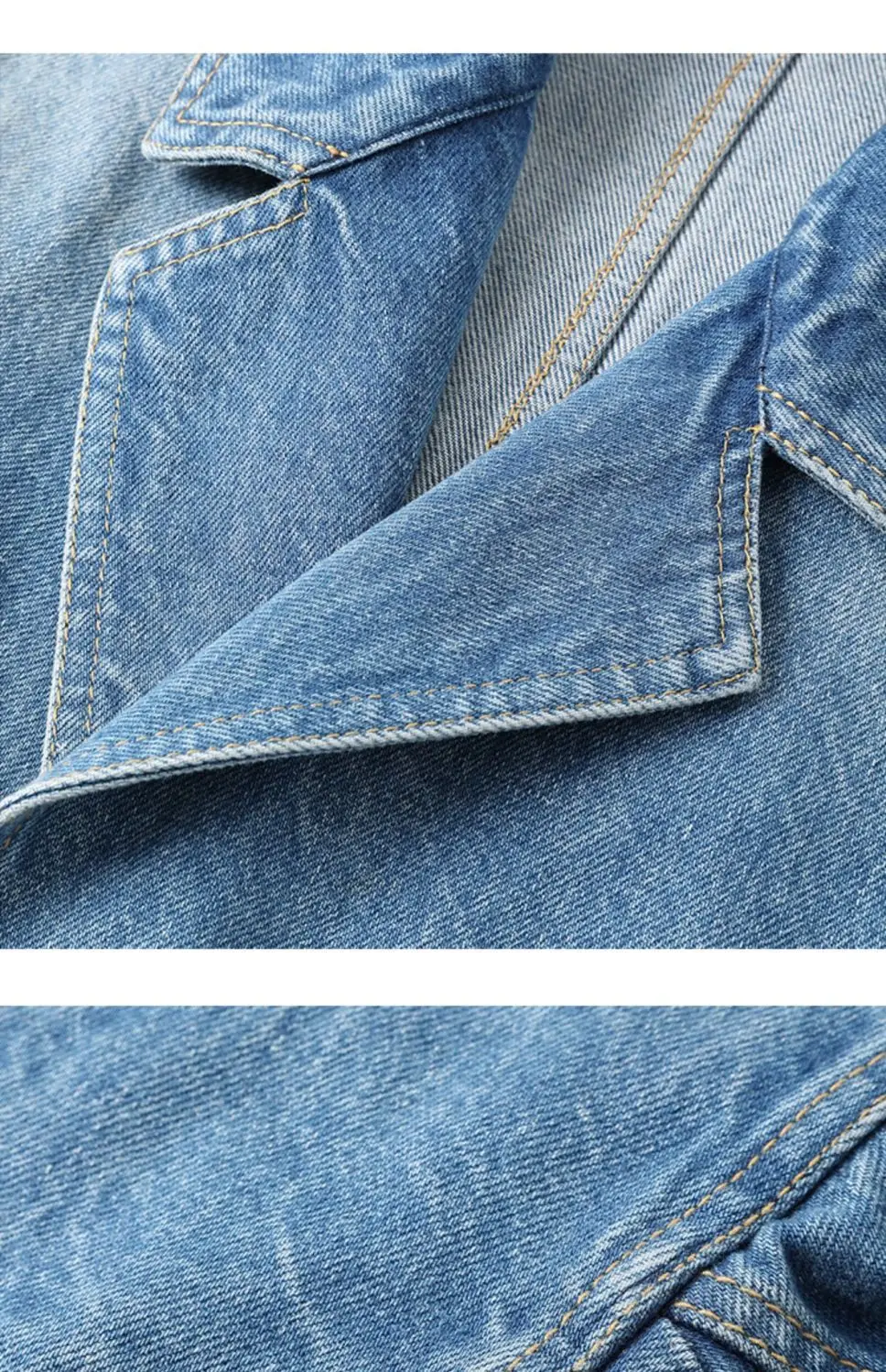Blue Washed Retro Denim Jacket - Unique Women'S Formal Wear incelemesi ve fiyatı