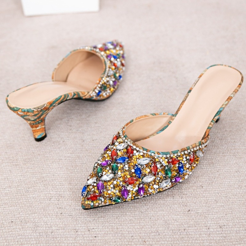 Luxury Rhinestone Kitten Heel  - Kitten Heel Women incelemesi ve fiyatı