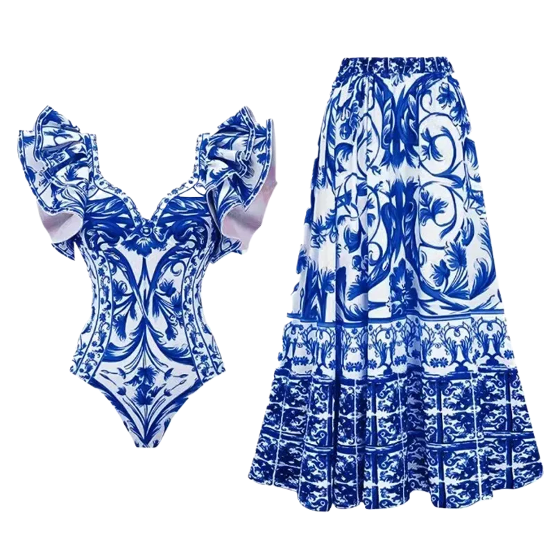 Printed One Piece Swimsuit for - Monochrome Suit Set incelemesi ve fiyatı