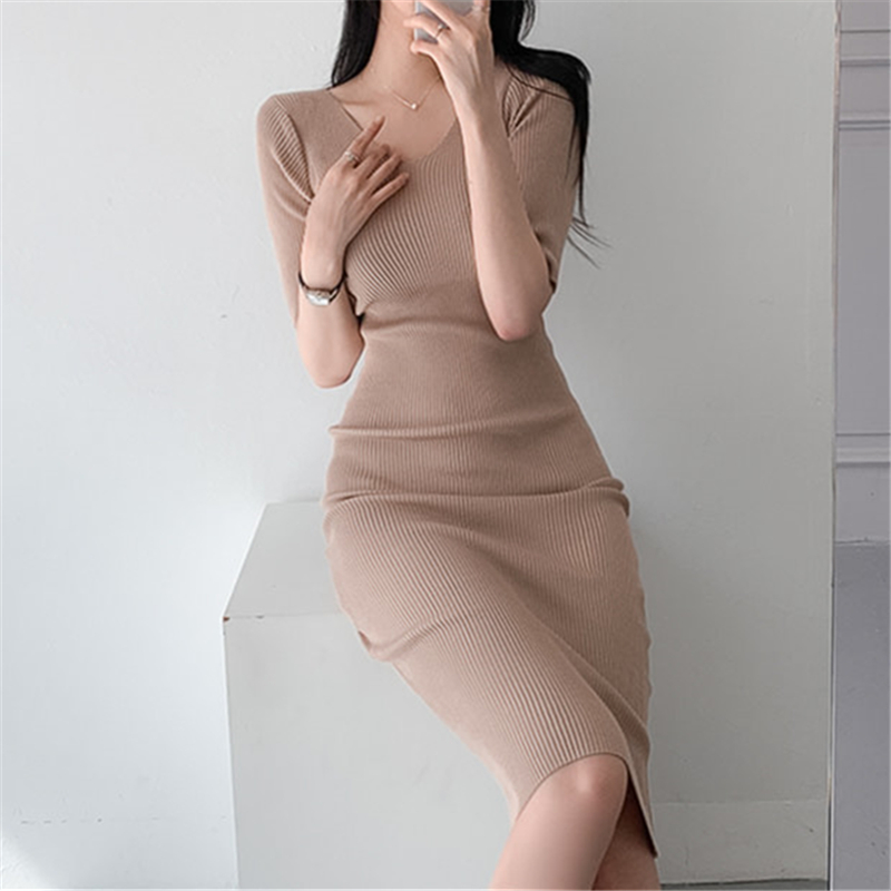 REALEFT Summer Women's Bodycon - Wrap Dress Work incelemesi ve fiyatı