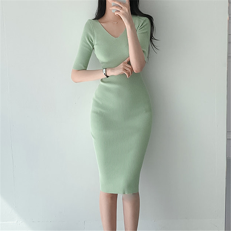REALEFT Summer Women's Bodycon - Wrap Dress Work incelemesi ve fiyatı