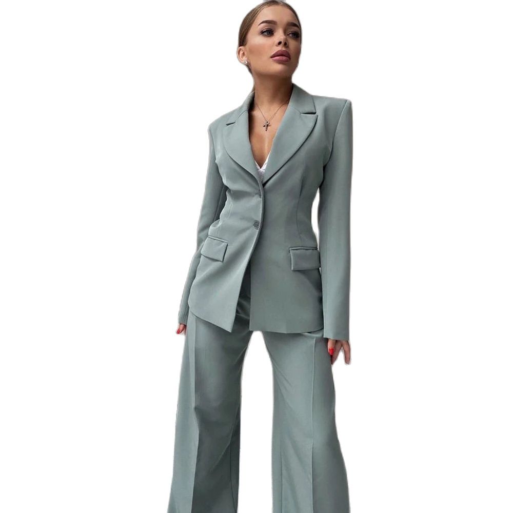 2024 Elegant Women Suit Two Pi - Women Formal Wear Pants incelemesi ve fiyatı