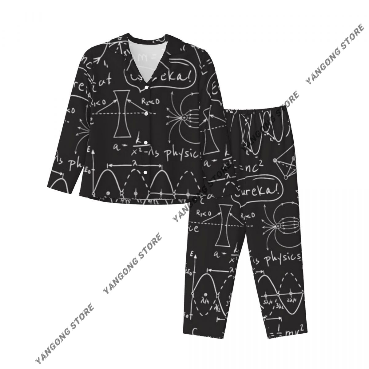 Women Sleepwear Pajamas Scienc - Monochrome Suit Set incelemesi ve fiyatı