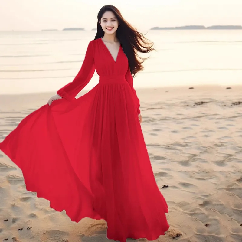 Women Ladies Clothing Long-Sle - Wrap Dress Work incelemesi ve fiyatı