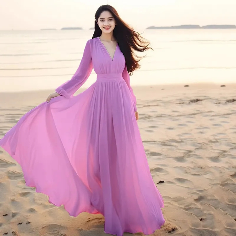 Women Ladies Clothing Long-Sle - Wrap Dress Work incelemesi ve fiyatı