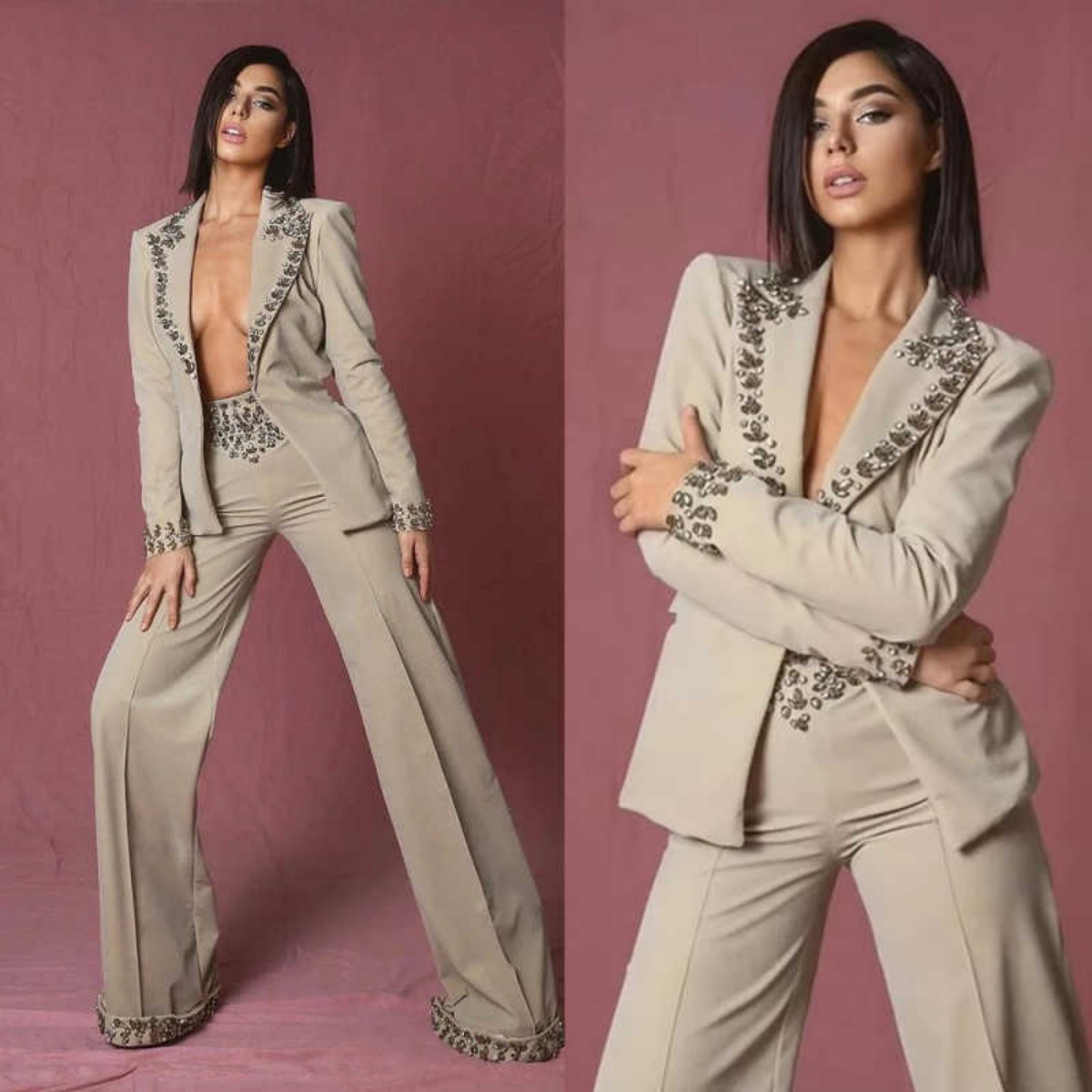 Amazing Rhinestones Women Suit - Women'S Formal Wear For A Wedding incelemesi ve fiyatı