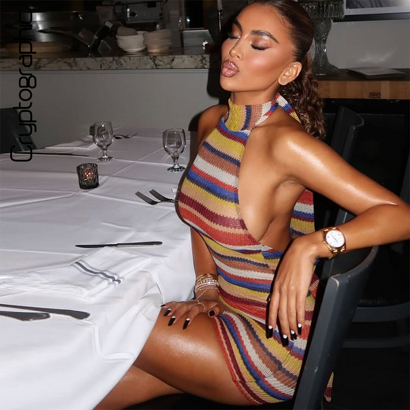 Cryptographic Striped Knit Hal - Wrap Dress Work incelemesi ve fiyatı