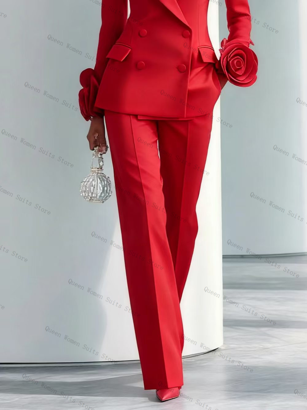 Luxury Red Women Suit Set 2 Pc - Women'S Formal Wear For A Wedding incelemesi ve fiyatı