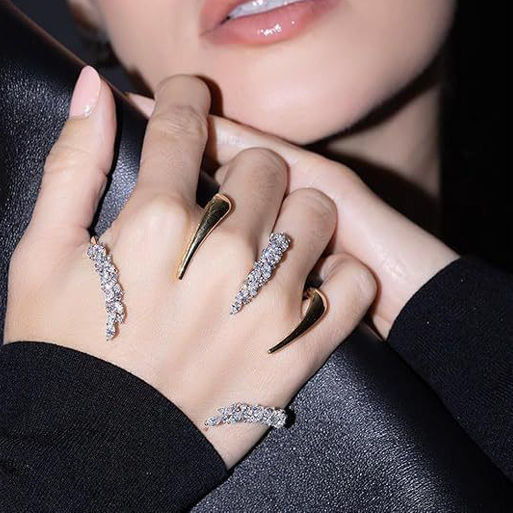 Edgy Wheat-Shape Crystal Open  - Edgy Formal Wear Women incelemesi ve fiyatı