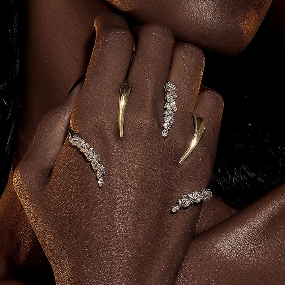 Edgy Wheat-Shape Crystal Open  - Edgy Formal Wear Women incelemesi ve fiyatı