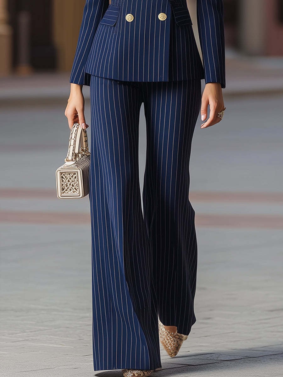 Elegant Women's Suit Set Navy  - Tailored Trouser Wide incelemesi ve fiyatı