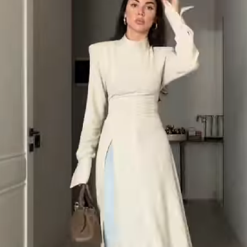 Women's Casual High Neck Long  - Women Formal Wear For Meeting incelemesi ve fiyatı