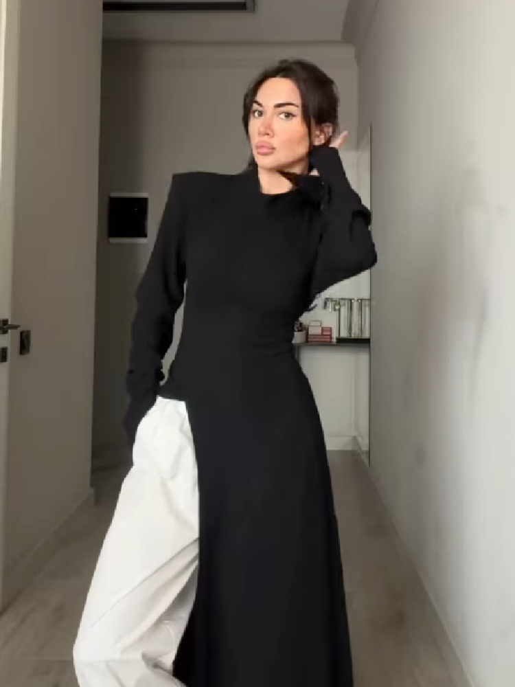 Women's Casual High Neck Long  - Women Formal Wear For Meeting incelemesi ve fiyatı