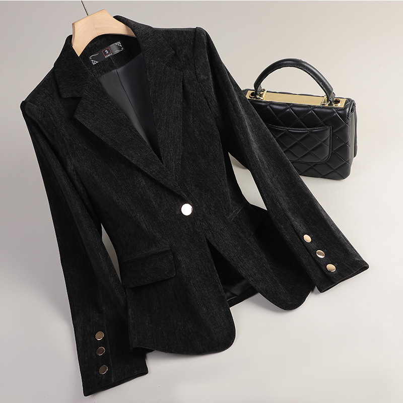 Yellow Gold Velvet Blazer Wome - Women'S Formal Wear Suits incelemesi ve fiyatı