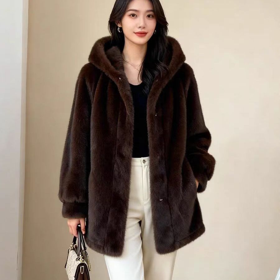 Faux Fur Mink Coats Womens Aut - Tailored Coat Wool incelemesi ve fiyatı