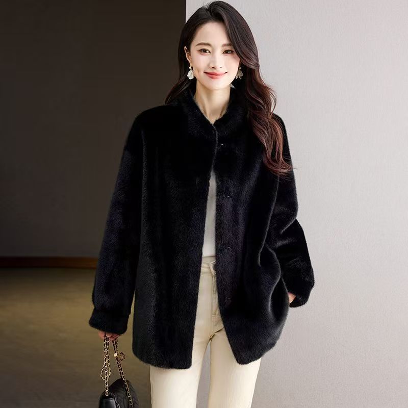 Faux Fur Mink Coats Womens Aut - Tailored Coat Wool incelemesi ve fiyatı