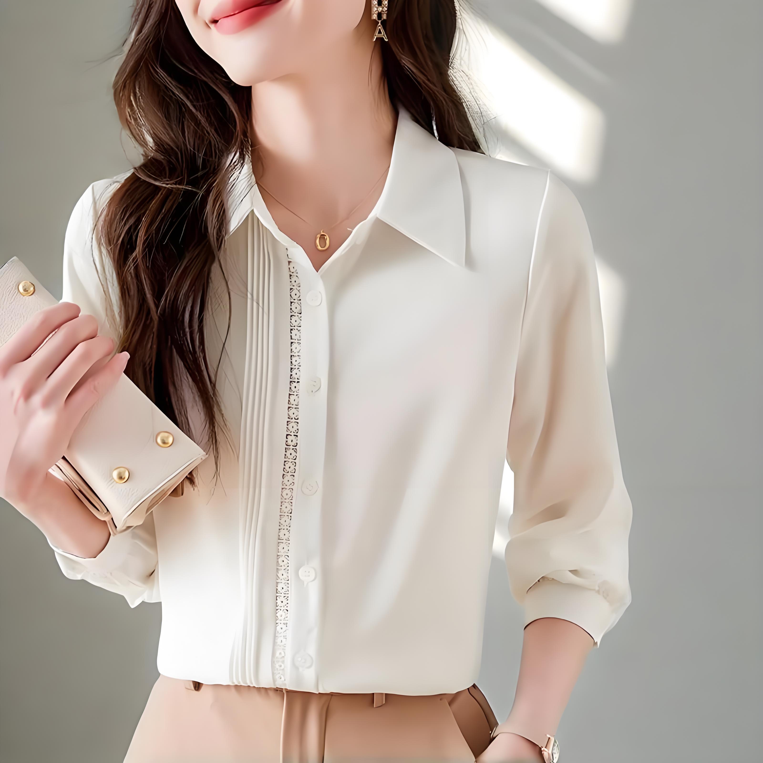 White Shirt for Women Elegant  - Women Formal Wear Xxl incelemesi ve fiyatı