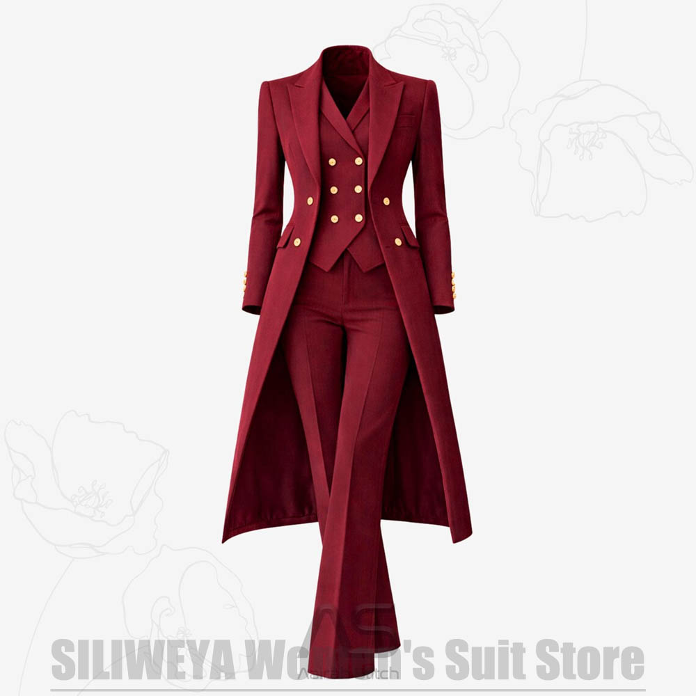 Women's Suit 3 Piece Double Br - Women'S Formal Wear Suits incelemesi ve fiyatı