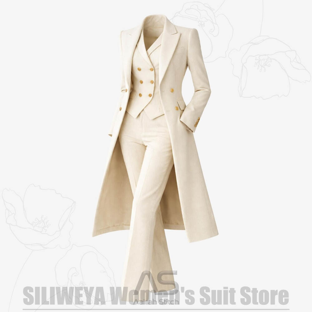 Women's Suit 3 Piece Double Br - Women'S Formal Wear Suits incelemesi ve fiyatı