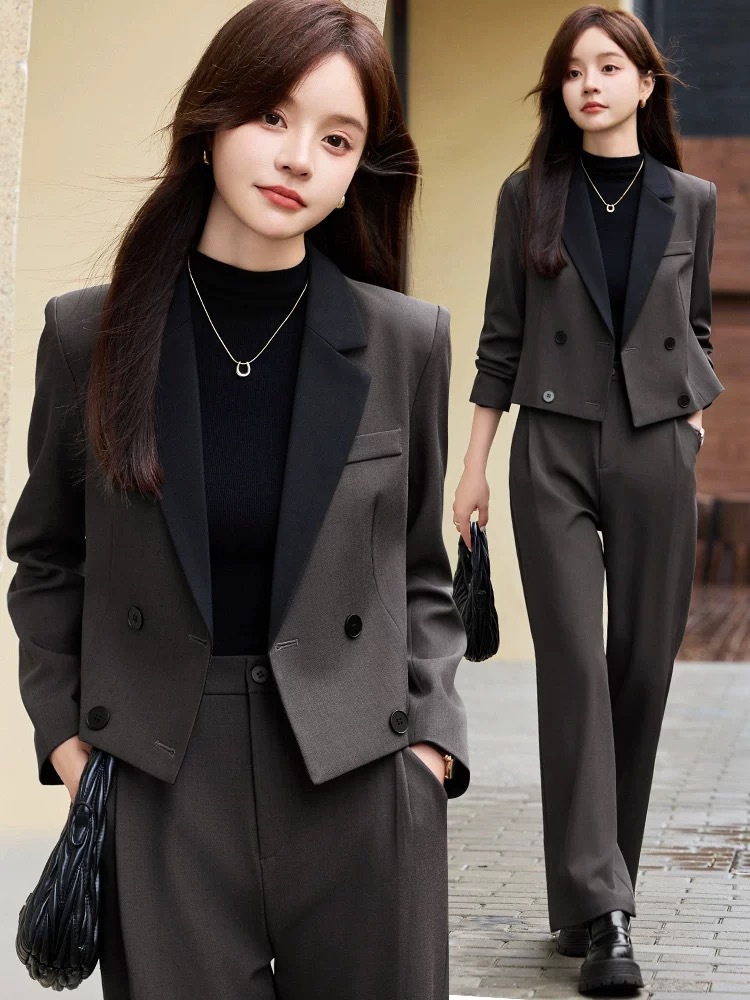 Gray short blazer for women, n - Women'S Formal Wear Suits incelemesi ve fiyatı